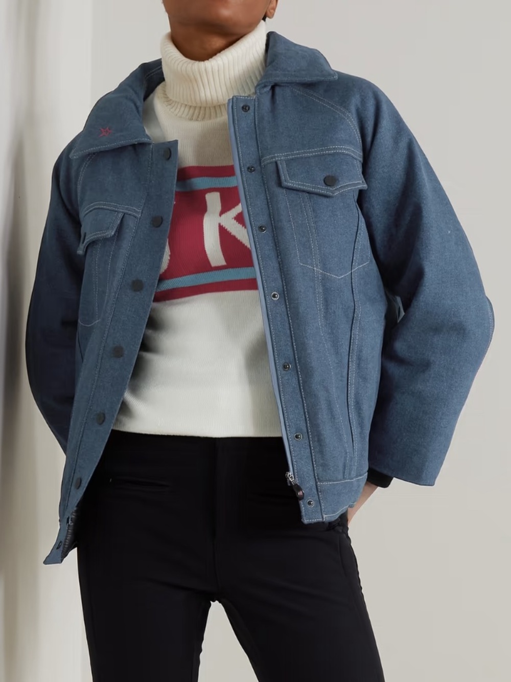 BNWT PERFECT MOMENT X DL1961 Corentine embroidered padded denim jacket